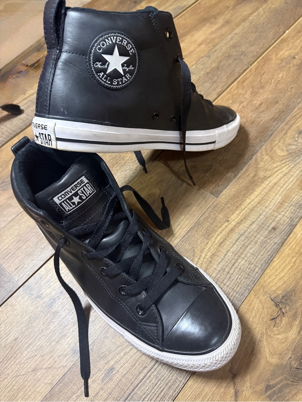 Converse Chuck Taylor All Star City Sneaker Leather Mid/High Top Black Men’s 9 - Picture 8 of 13